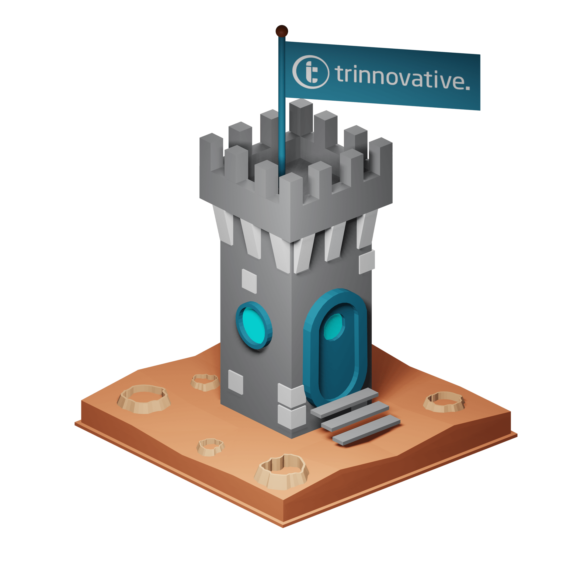 Hackaburg mit Trinnovative Logo