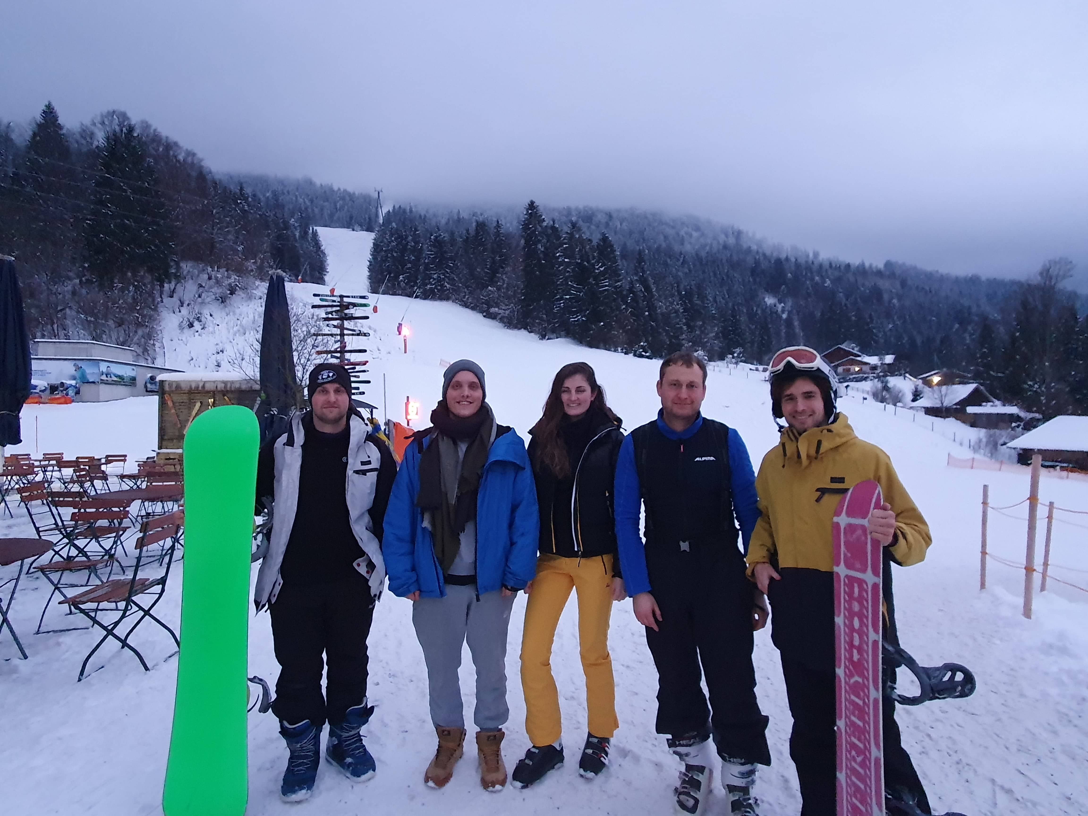 Skifahren Teamevent